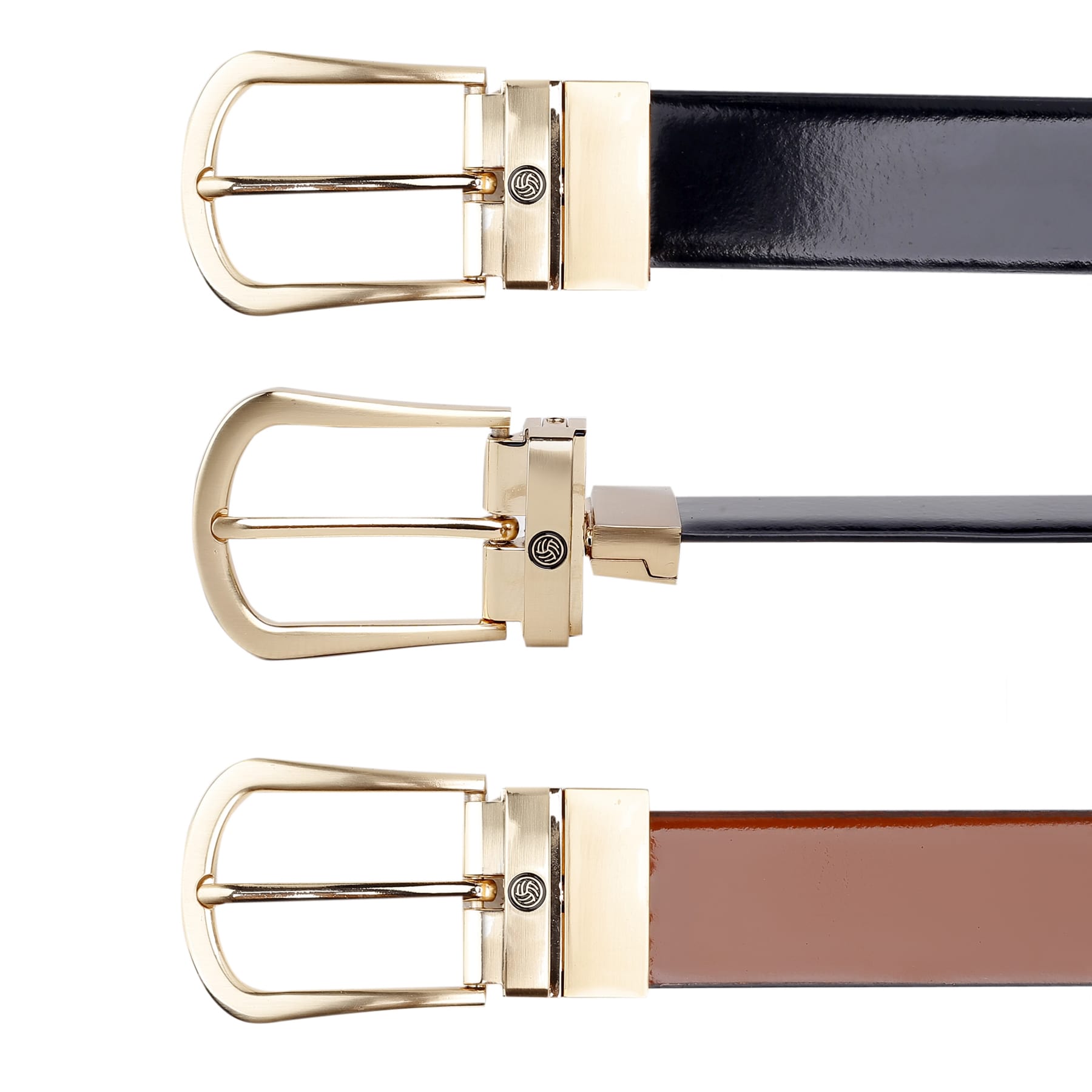 Bacca Bucci Reversible Leather Formal Dress Belts with a Stylish Finish and Nickel-Free Buckle