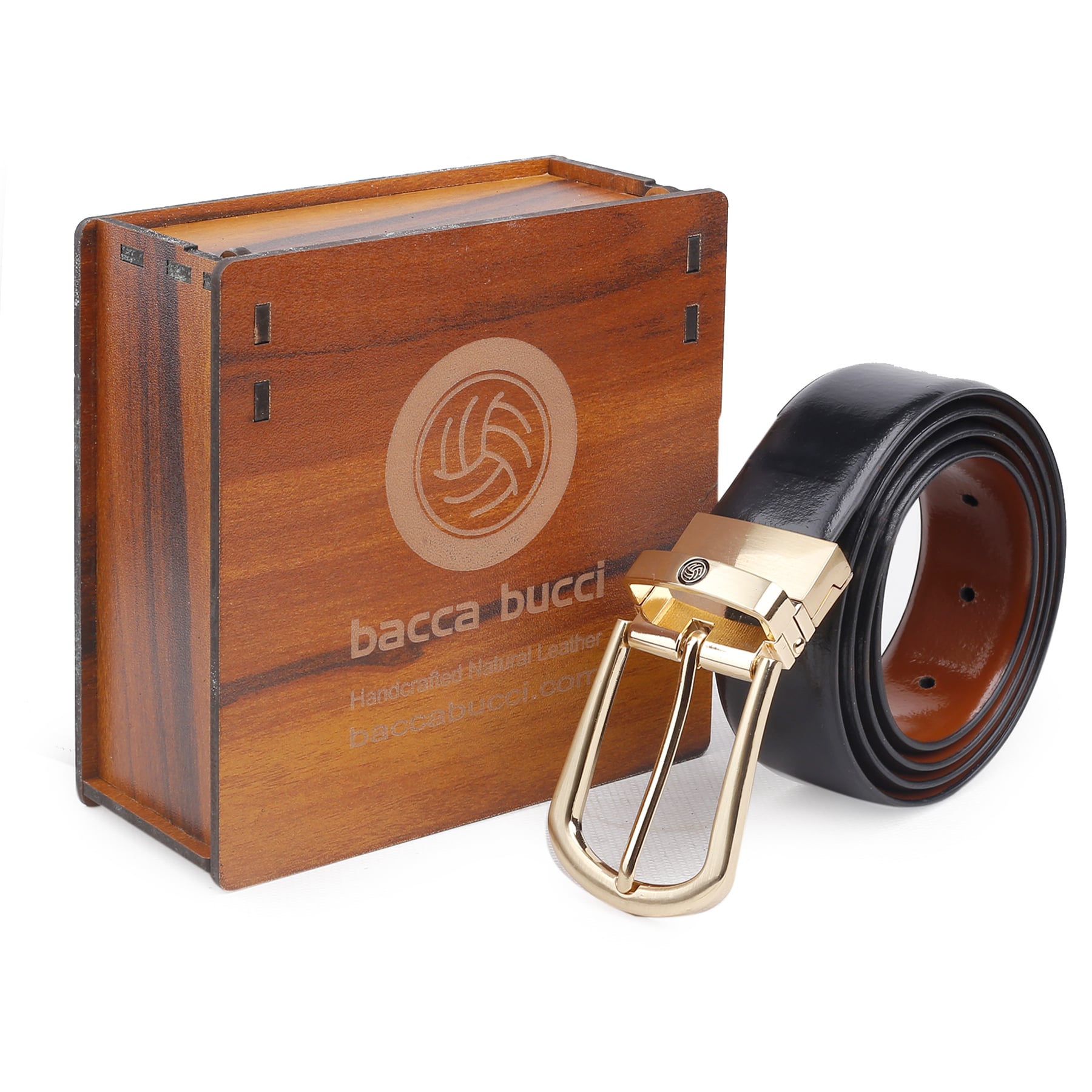 Bacca Bucci Reversible Leather Formal Dress Belts with a Stylish Finish and Nickel-Free Buckle