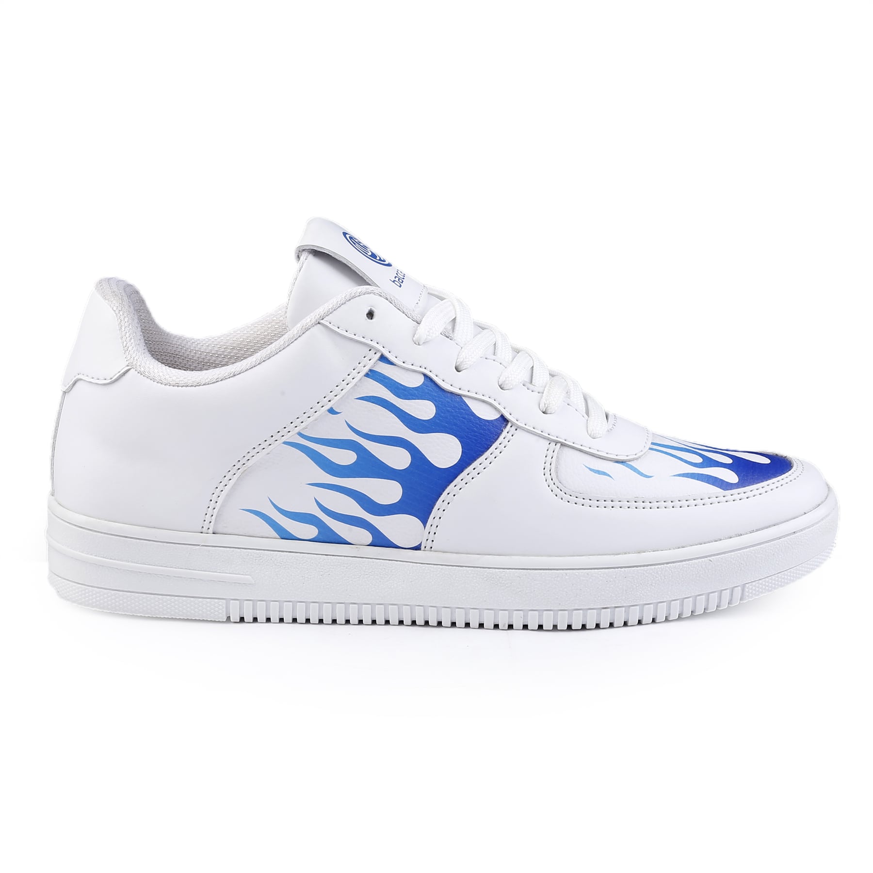 Bacca Bucci Men's FEARLESS Low-Top Flat Casual Sneakers Customized Screen Printing | Fashion Street-Wear Shoes