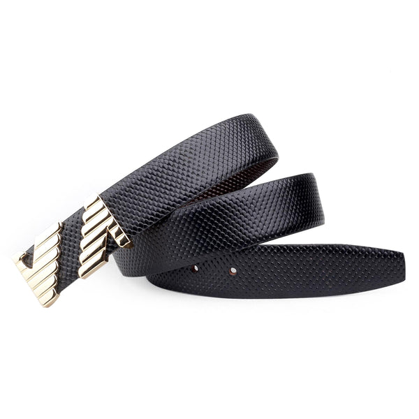 Bacca Bucci Premium Leather Formal Dress Belts with a Stylish Finish and Nickel-Free Buckle