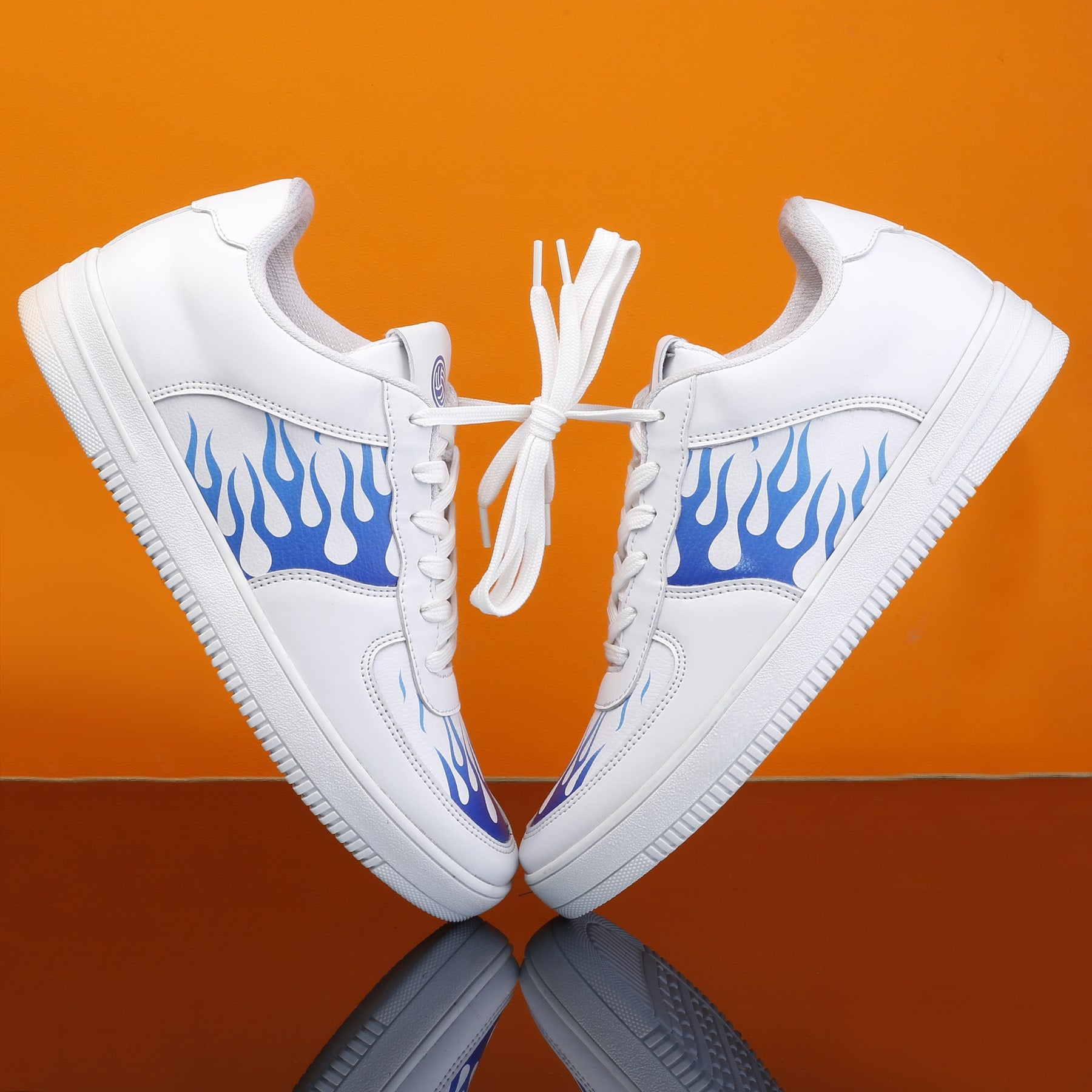 Bacca Bucci Men's FEARLESS Low-Top Flat Casual Sneakers Customized Screen Printing | Fashion Street-Wear Shoes