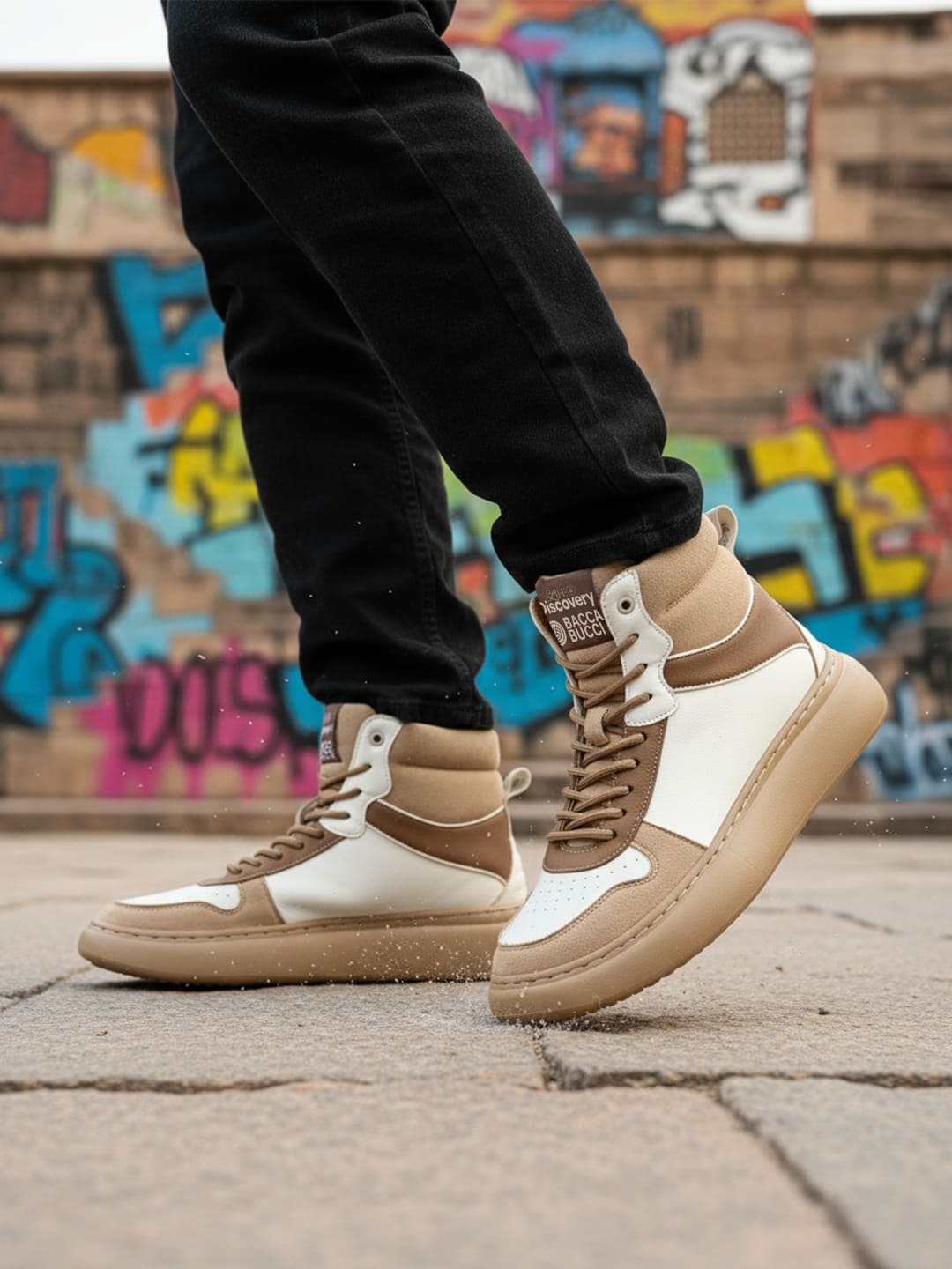 Bacca Bucci × Discovery Noir Women’s High-Top Sneakers