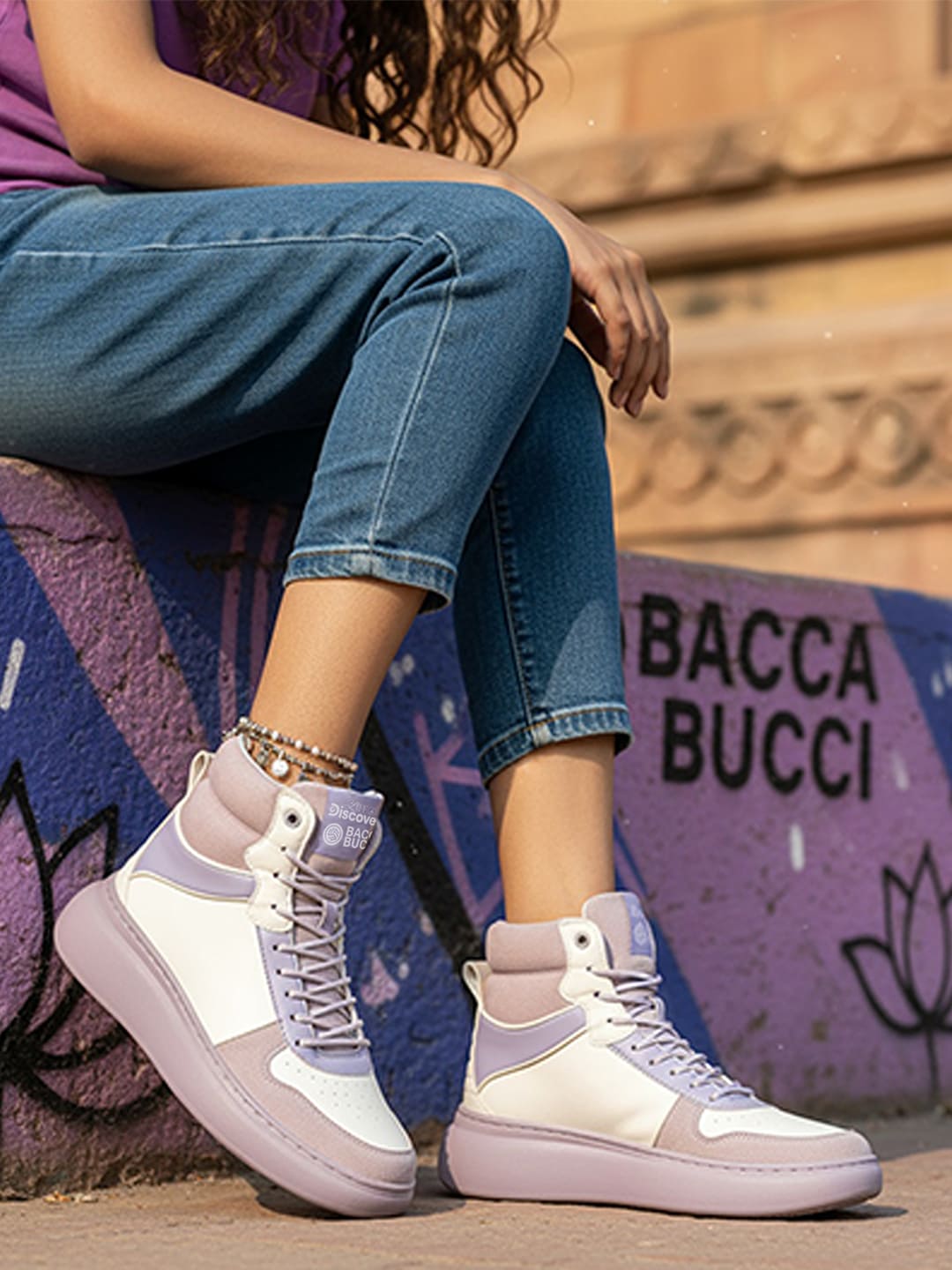 Bacca Bucci × Discovery Noir Women’s High-Top Sneakers