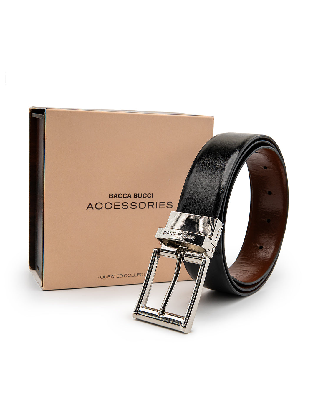 Bacca Bucci Auto reversible dress belt with Genuine Leather