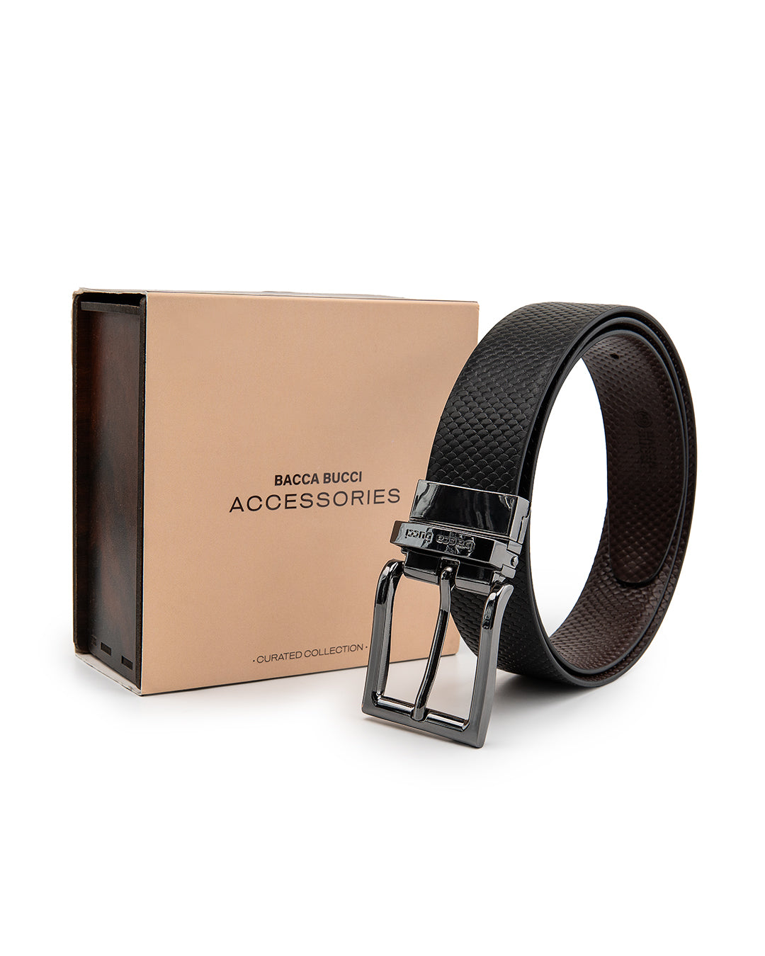 Bacca Bucci Auto reversible dress belt with Genuine Leather