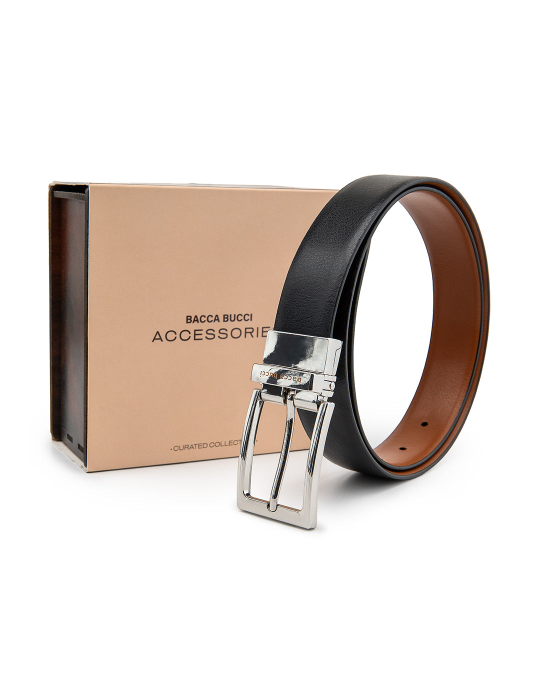 Bacca Bucci Auto reversible dress belt with Genuine Leather
