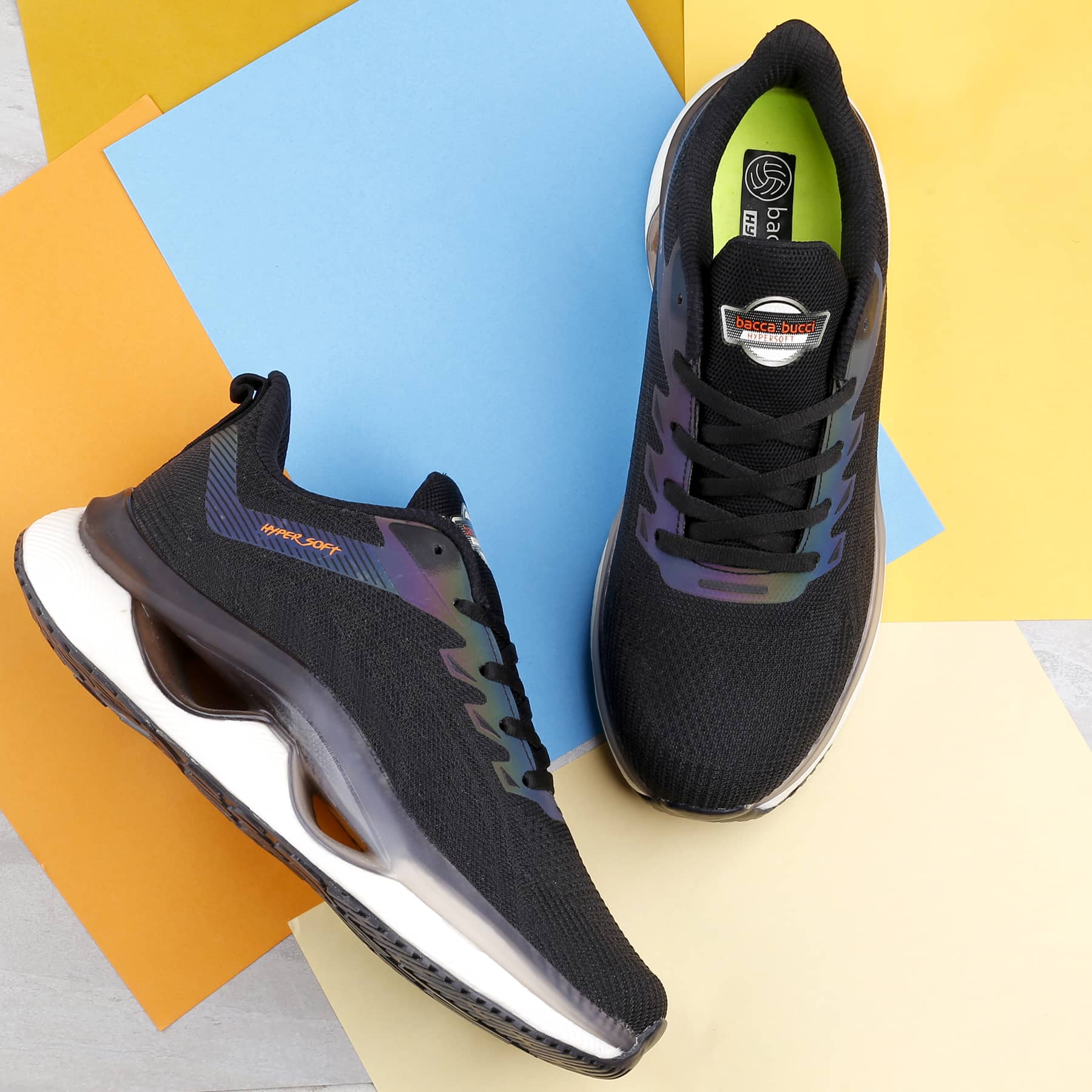 Bacca Bucci HYPERSOFT SERIES with Ultra-Rebounce Outsole & Iconic Breathable Engineered Knit Upper Running Shoes