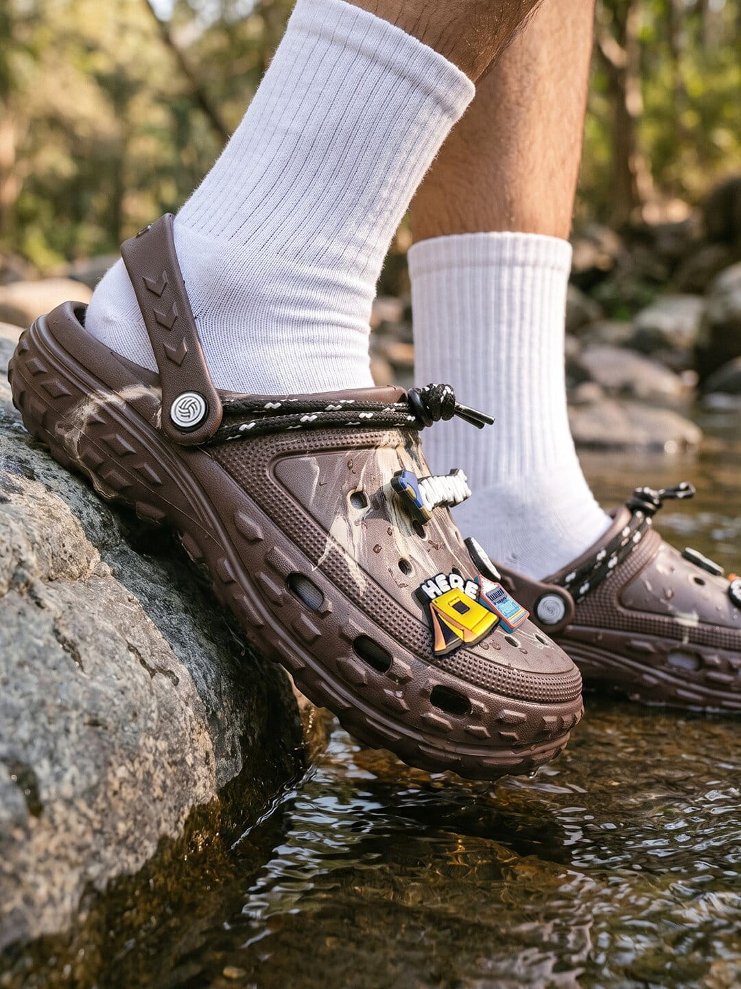Discovery × Bacca Bucci Marble Clog Slides – Camping Hero Edition