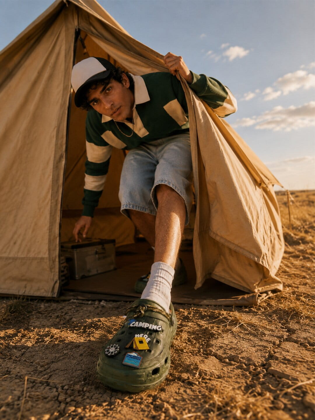 Discovery × Bacca Bucci Marble Clog Slides – Camping Hero Edition