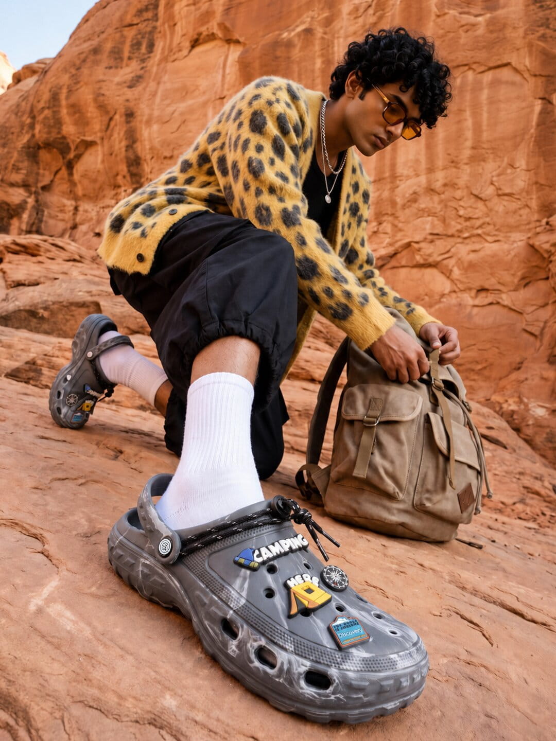 Discovery × Bacca Bucci Marble Clog Slides – Camping Hero Edition