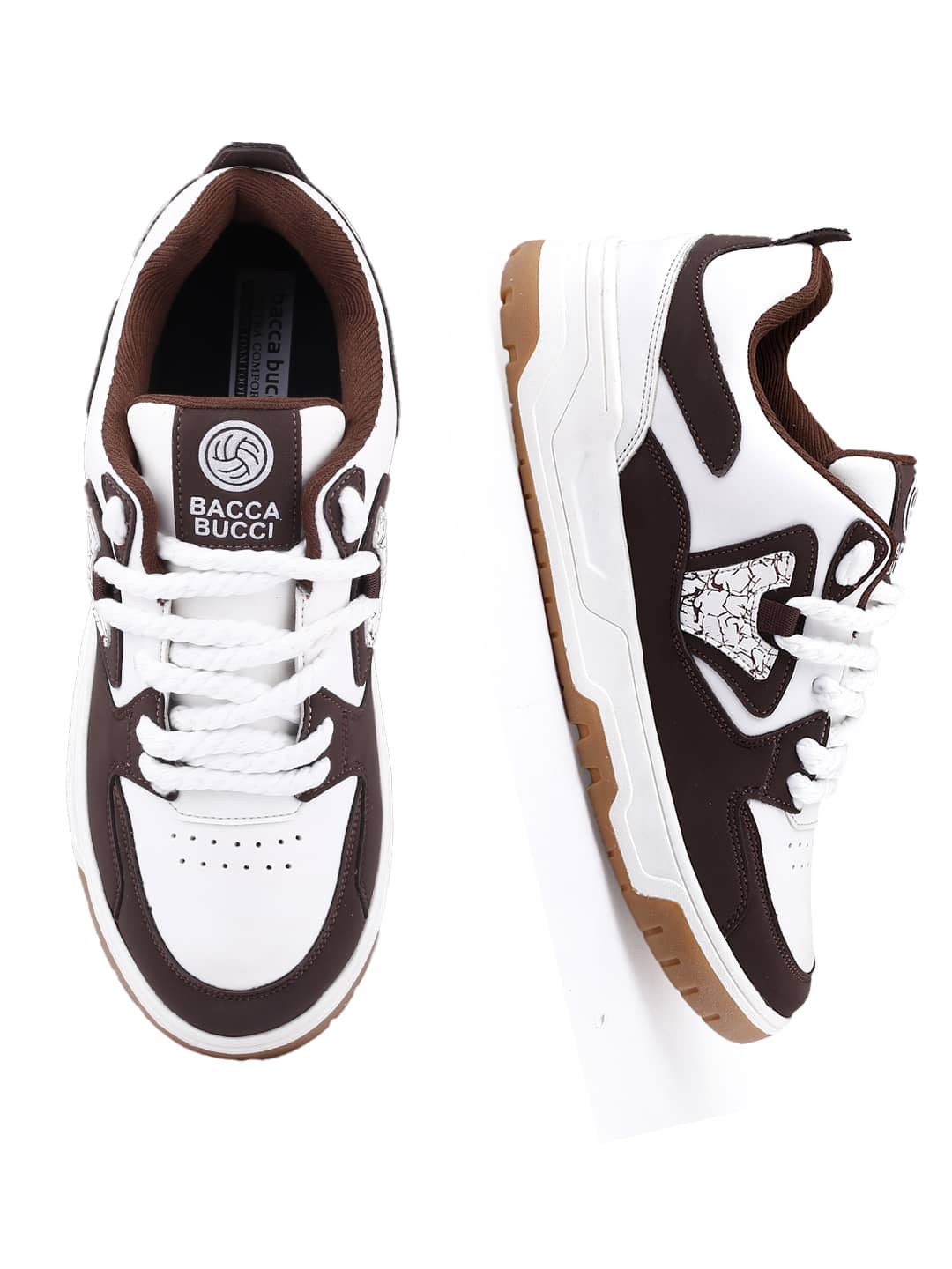 Bacca Bucci Stride Eclipse: Low-Top Flat-Sole Sneakers with Signature Thick Round Laces