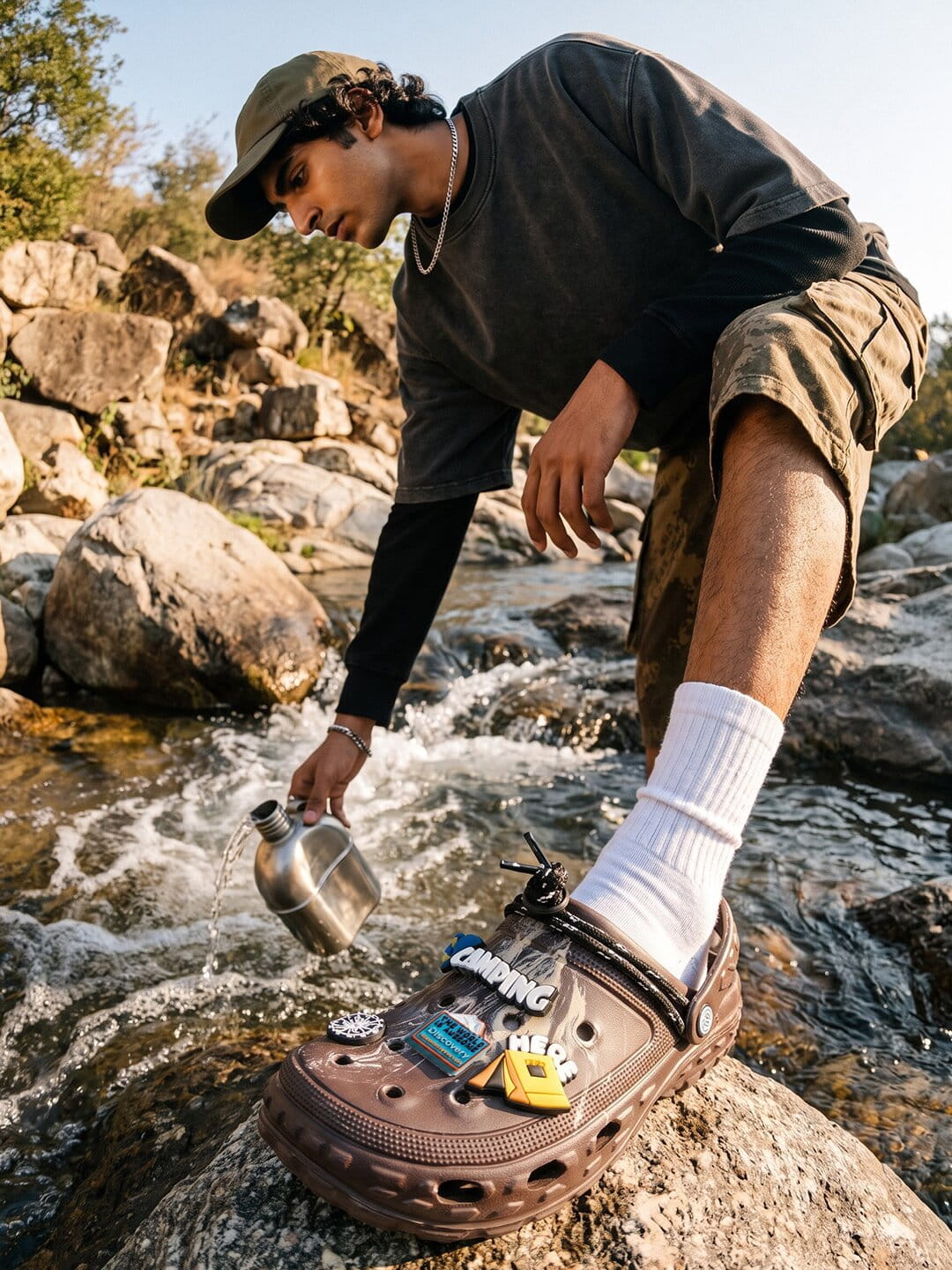 Discovery × Bacca Bucci Marble Clog Slides – Camping Hero Edition