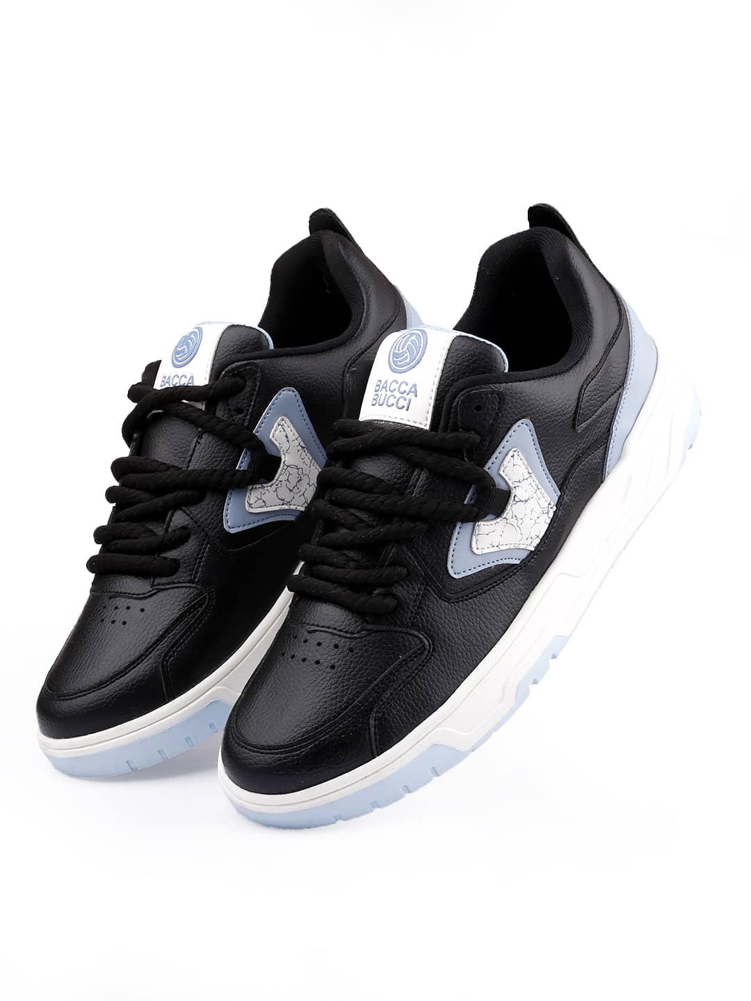 Bacca Bucci Stride Eclipse: Low-Top Flat-Sole Sneakers with Signature Thick Round Laces