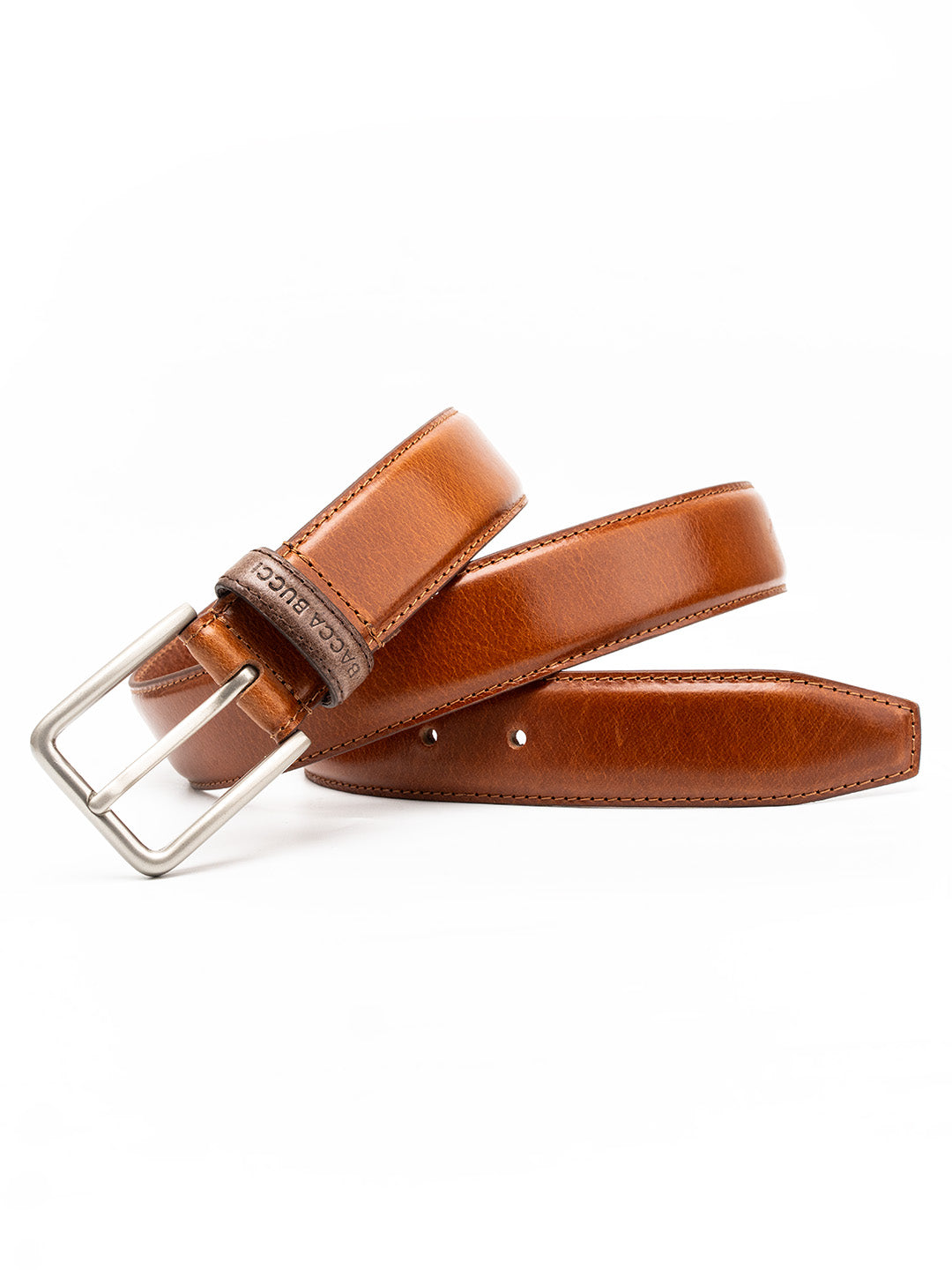 Bacca Bucci Classic Leather Belt with Metal Buckle