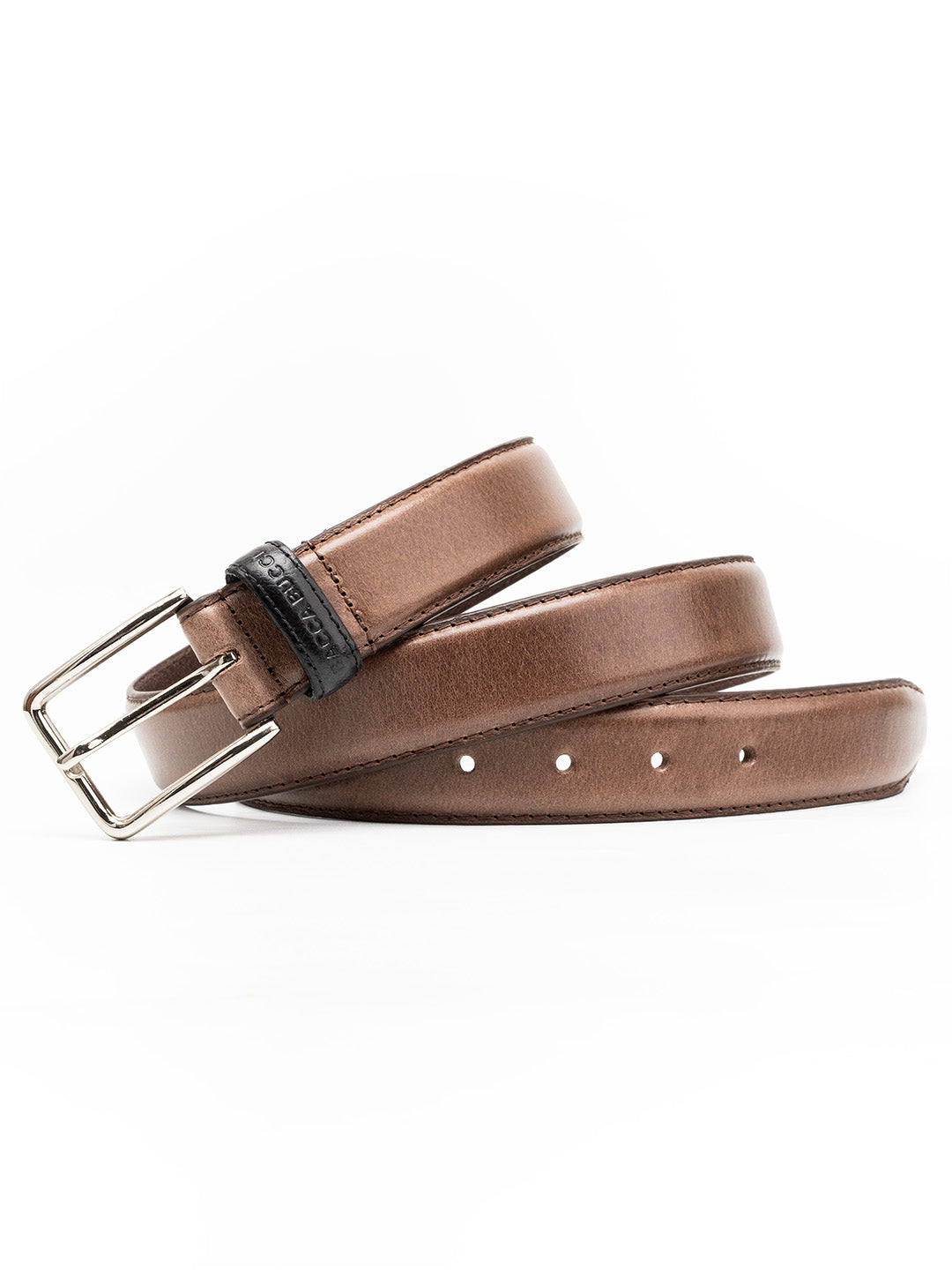 Bacca Bucci Classic Leather Belt with Metal Buckle