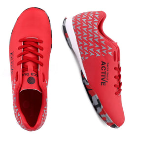 Bacca Bucci Red Prowess ZX360- Elite Performance Futsal Shoes with Enhanced Grip Sole, Lightweight Design, and Dynamic Flex Control for Supreme Court Agility and Precision Footwork