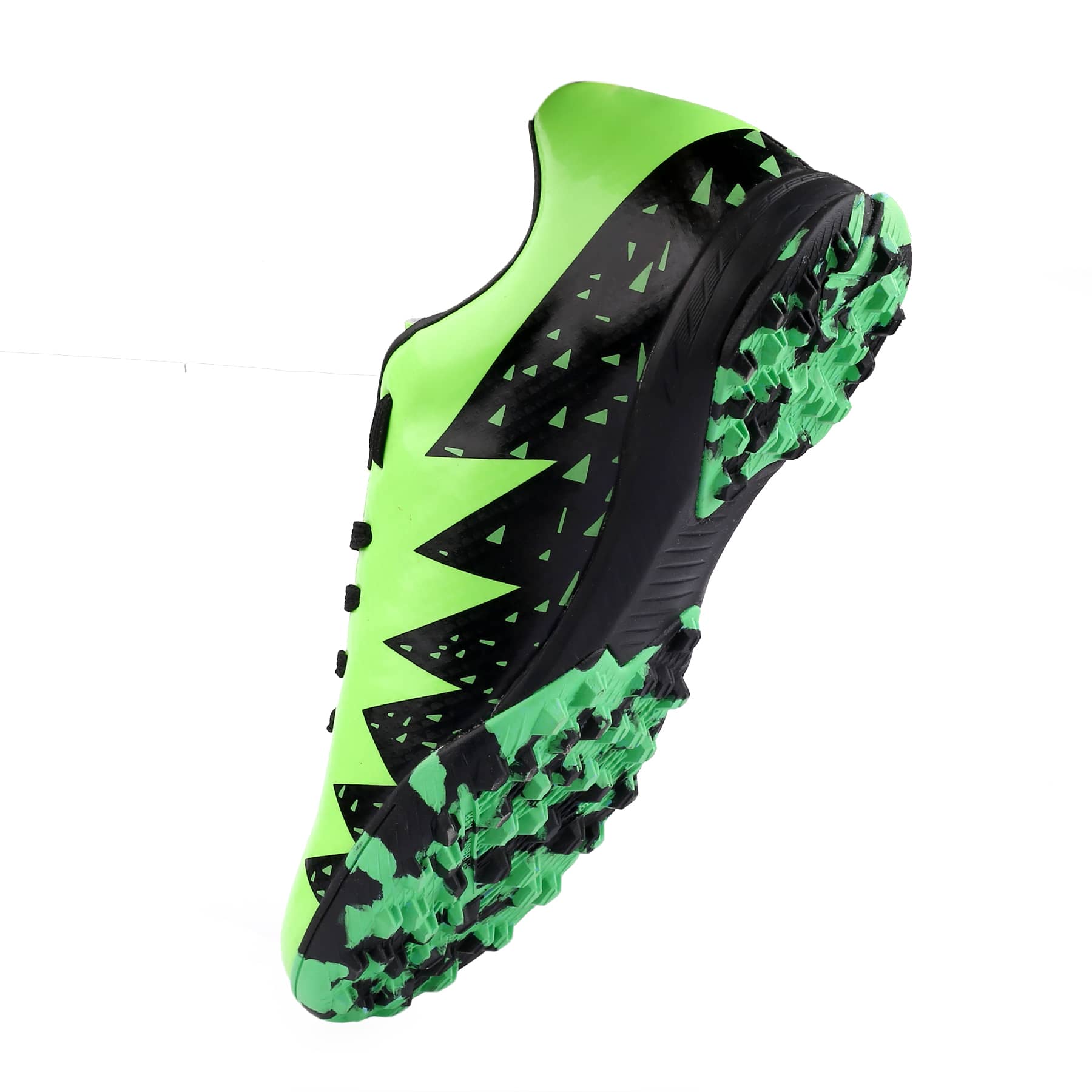 Bacca Bucci Neon Strike Pro Futsal Shoes – High-Performance Indoor Soccer Footwear with Enhanced Grip Sole, Dynamic Fit, Lightweight Design in Striking Neon Green with Agile Traction Control