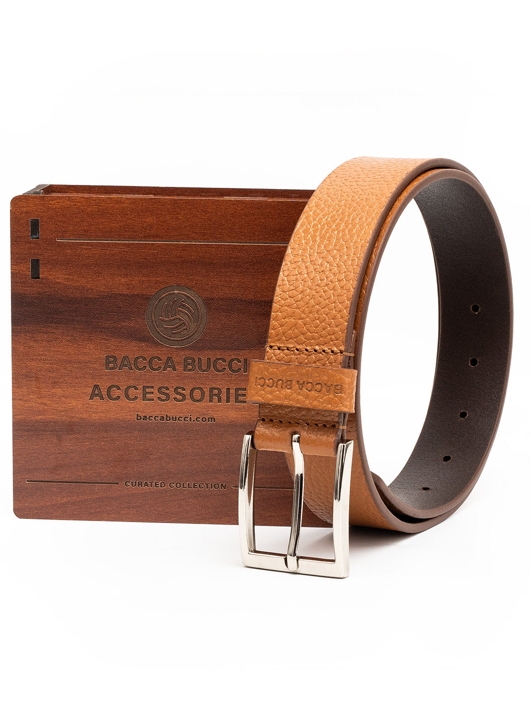 Bacca Bucci Textured Classic Pin Buckle Belt