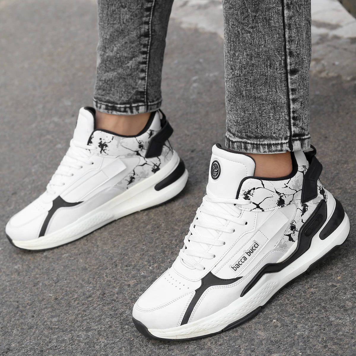 Bacca Bucci Veera Comfortable Flat Sole Mid-Top Sneakers - Image 3