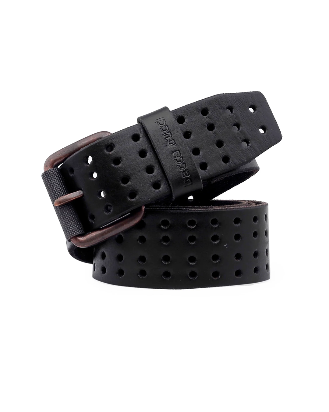Bacca Bucci Single Roller Vintage One-Piece 100% Full Leather Jeans Belt for men