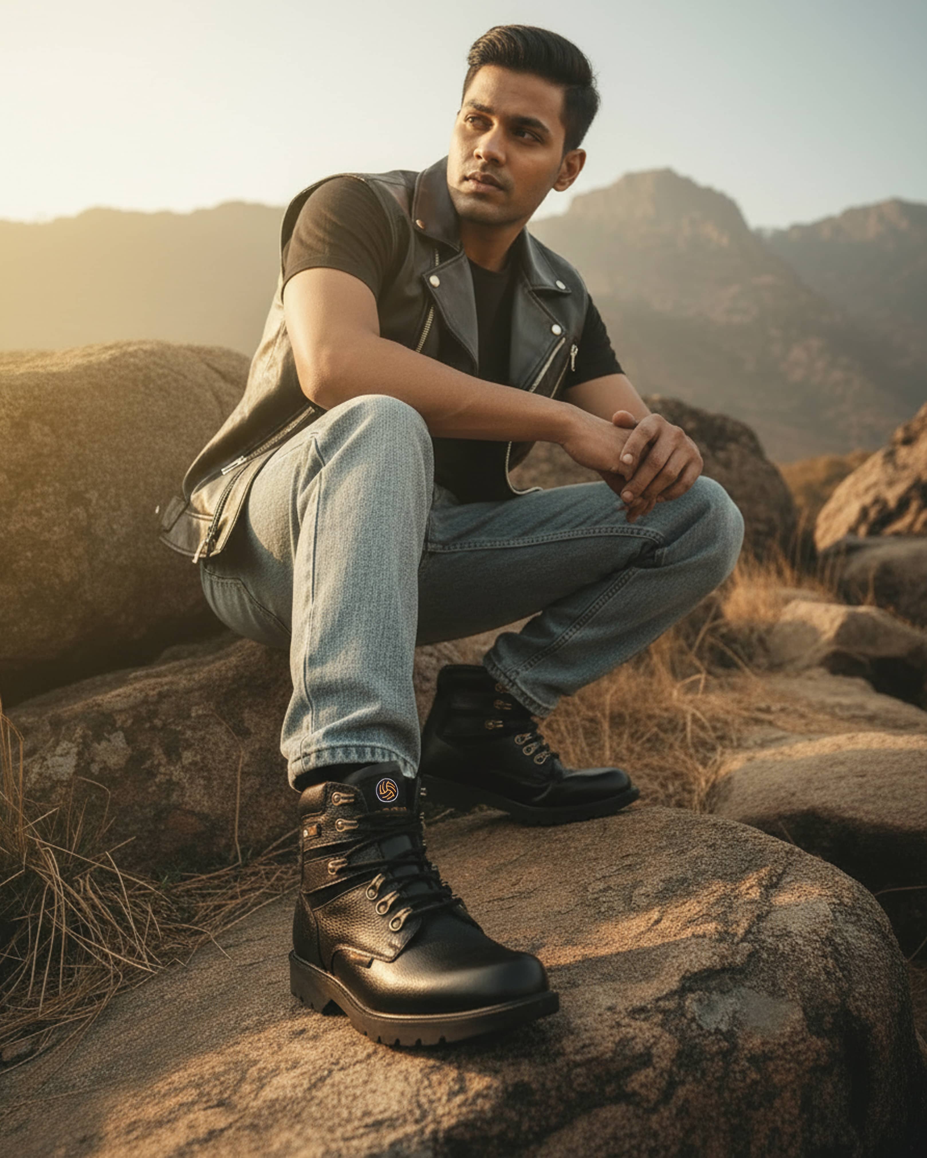 Bacca Bucci 6 Inches Steel Toe Cap Genuine Leather Boots with Fur