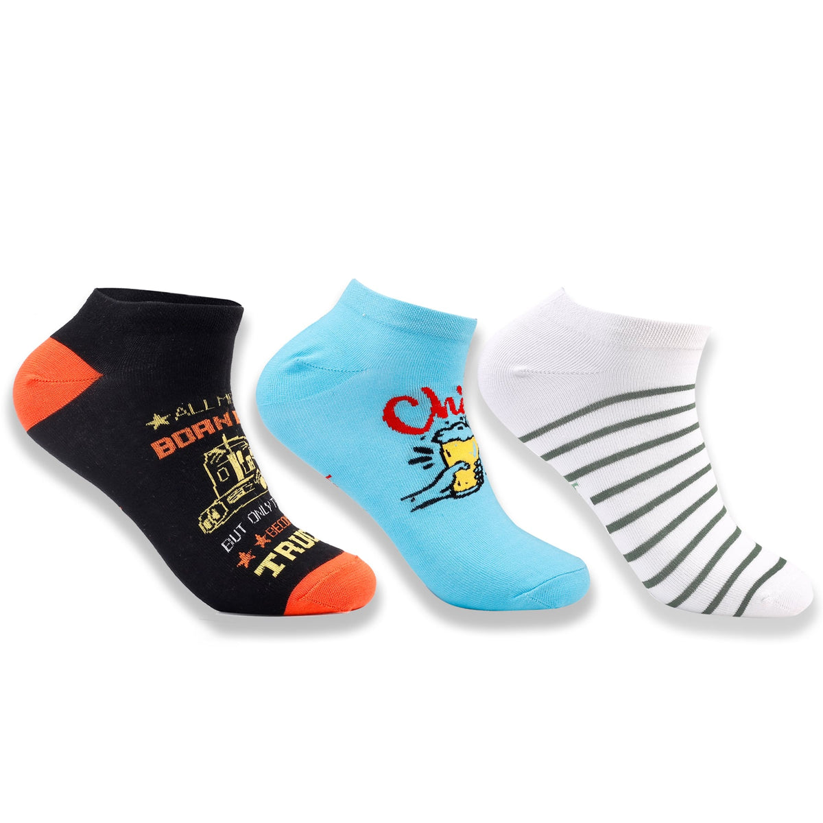 Combo of a 3 Pair Short Ankle Length comfort Socks