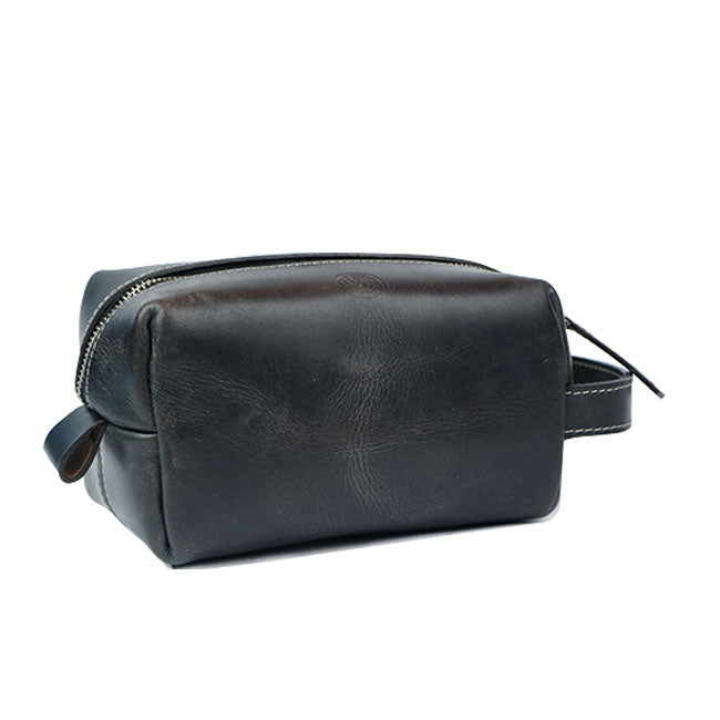 Genuine Leather Traveling toiletry Bag, Dopp Kit or Cosmetic Bag