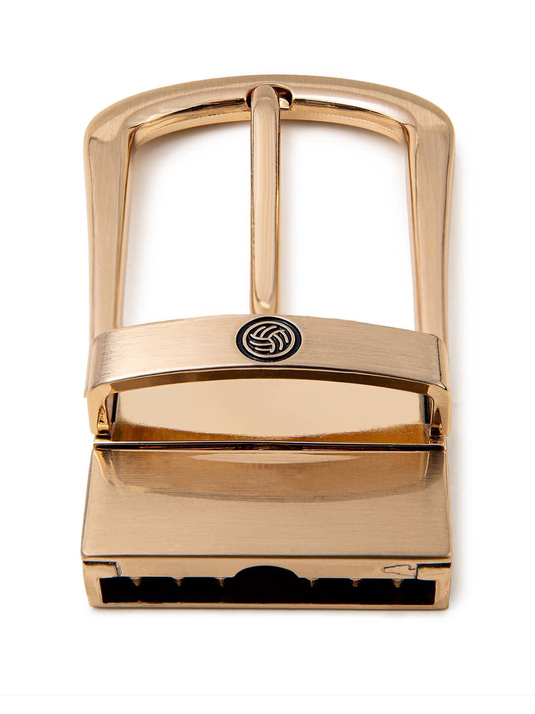 Bacca Bucci Men's 35 MM Nickle-Free Reversible Clamp Belt Buckle with Branding