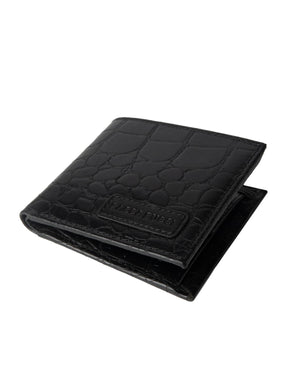 Bacca Bucci Croc-Embossed Bifold Leather Wallet for Teens & Gen Z