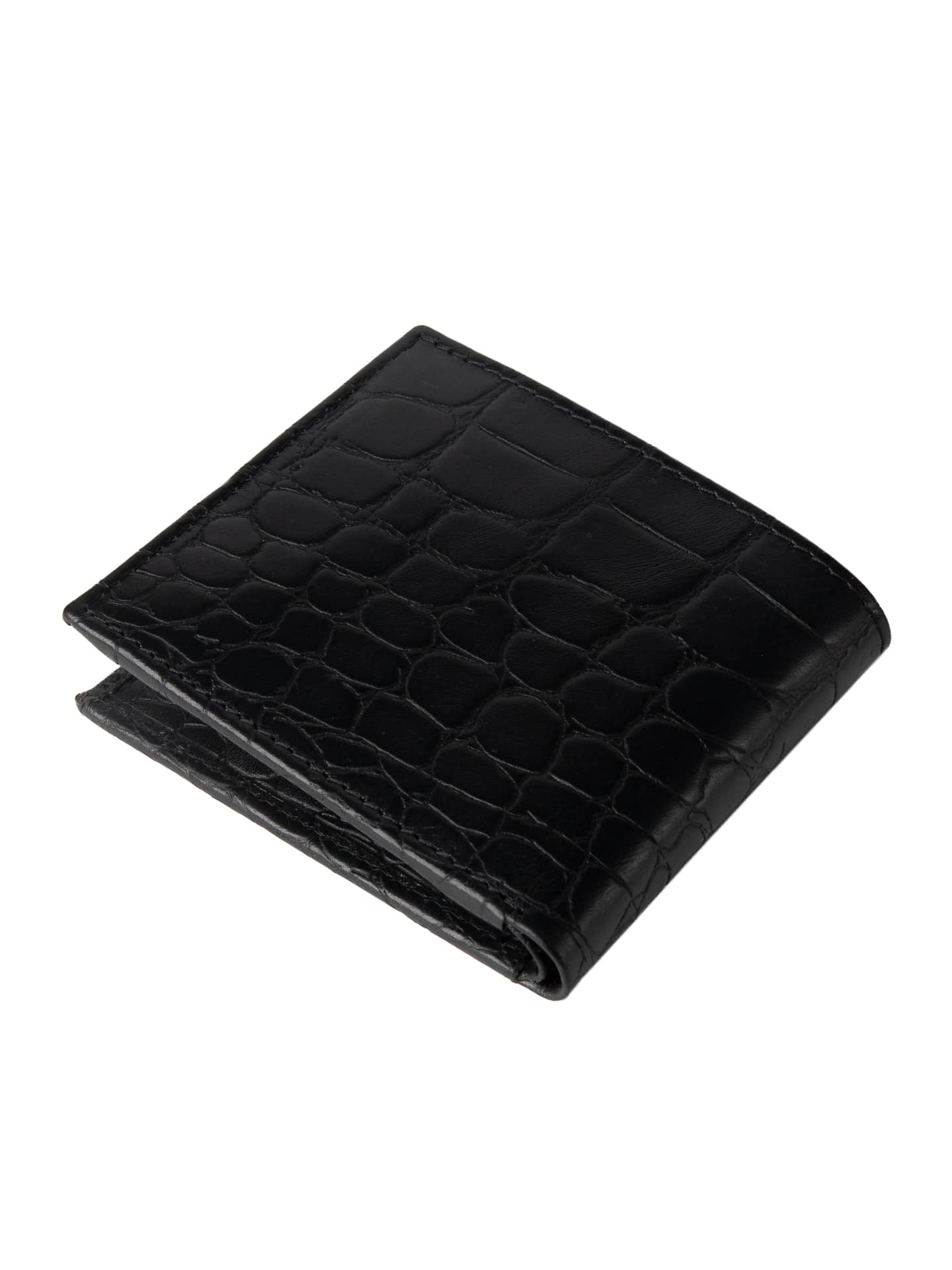 Bacca Bucci Croc-Embossed Bifold Leather Wallet for Teens & Gen Z