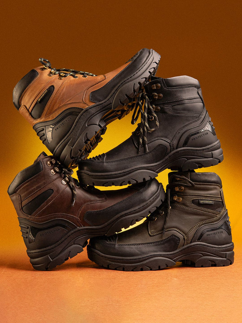Protector Men Boots Bacca Bucci PROTECTOR Leather Motorcycle Boots for Men