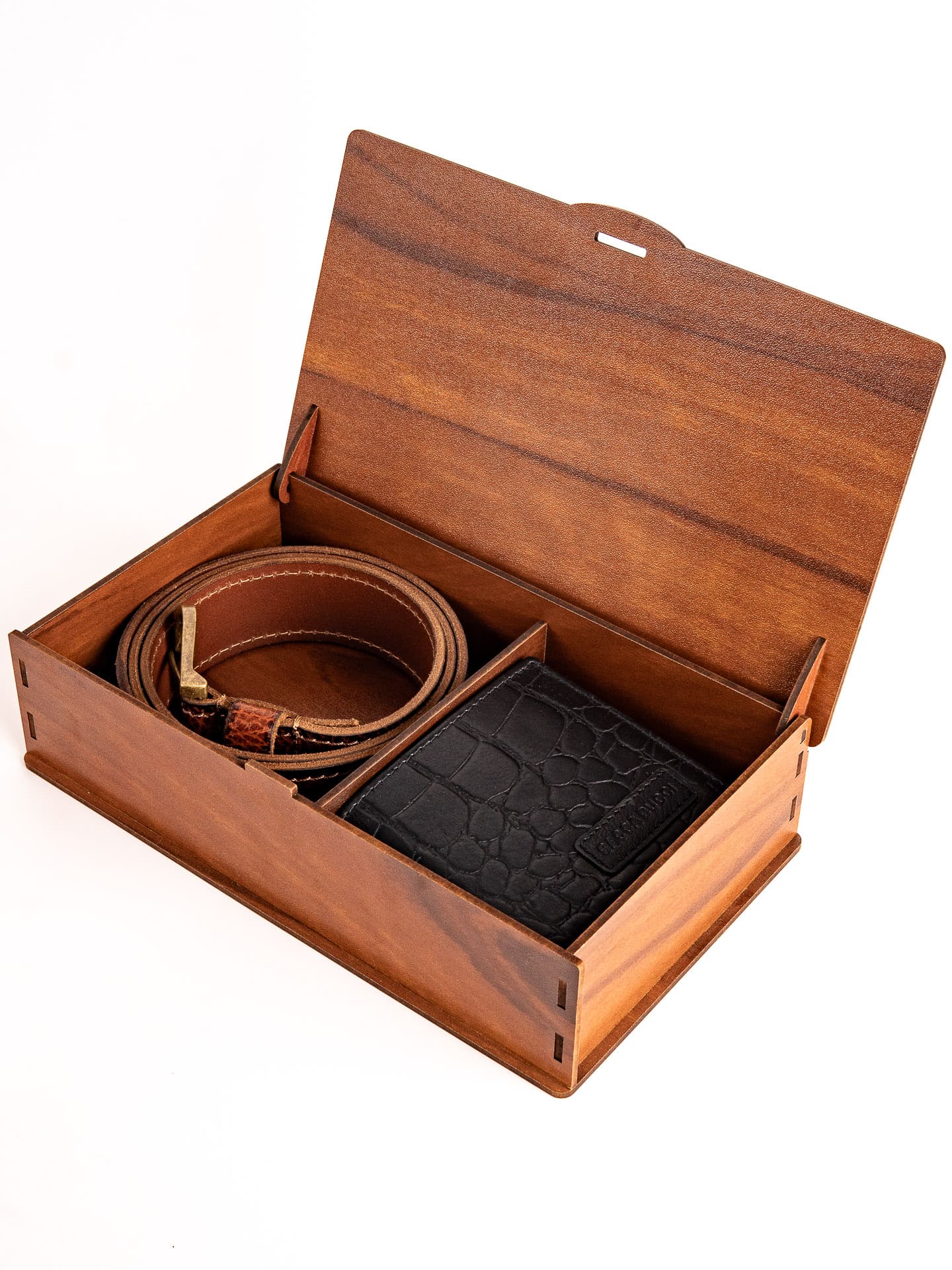 Bacca Bucci Premium Gift Combo: Classic Wallet & Stylish Belt in Elegant Wooden Box