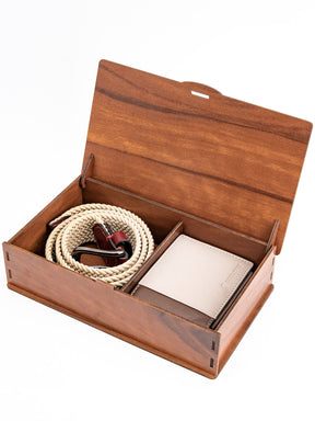 Bacca Bucci Premium Gift Combo: Classic Wallet & Stylish Belt in Elegant Wooden Box