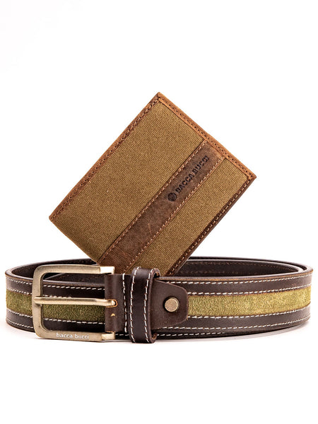 Bacca Bucci Premium Gift Combo: Classic Wallet & Stylish Belt in Elegant Wooden Box