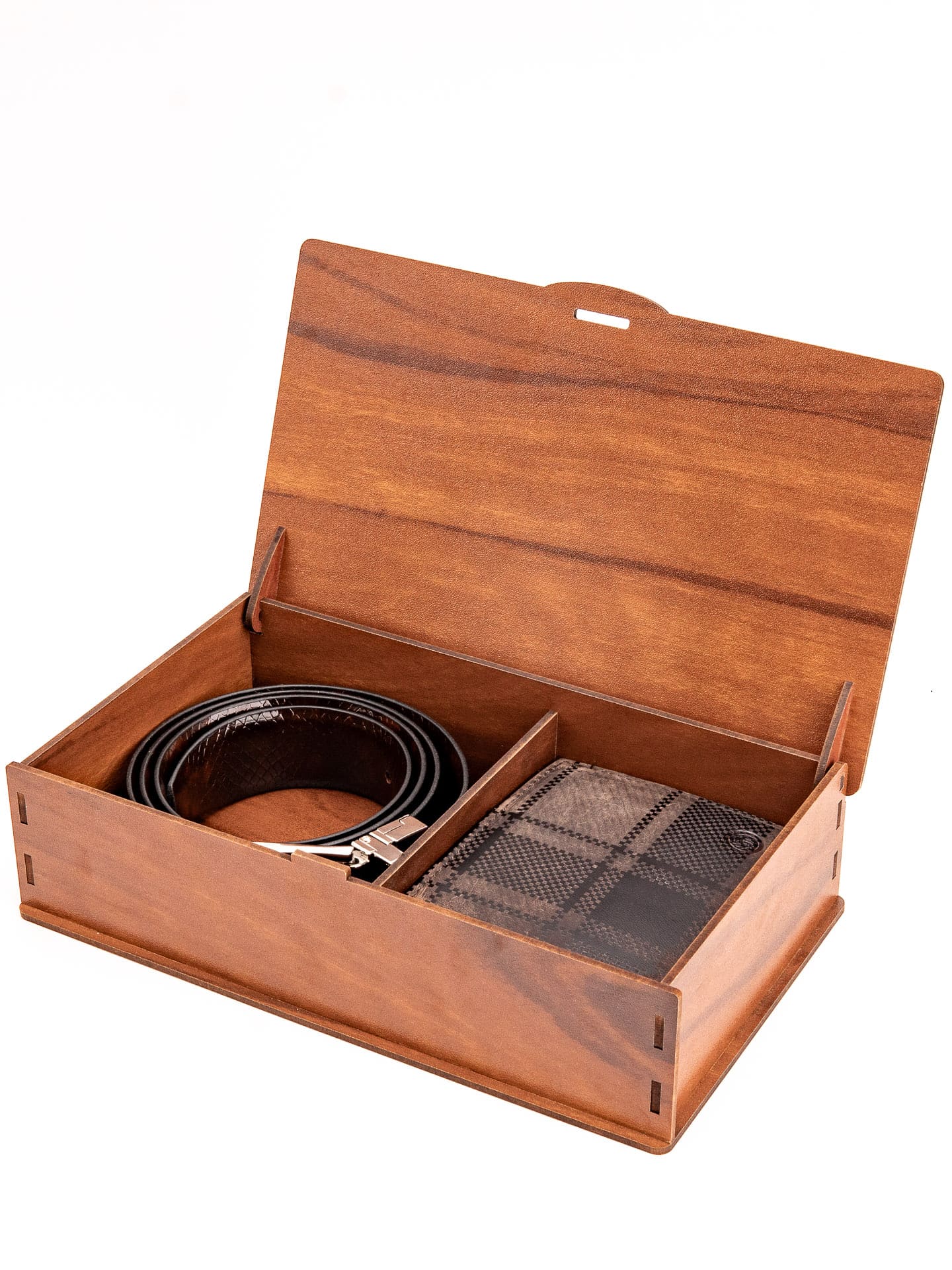 Bacca Bucci Premium Gift Combo: Classic Wallet & Stylish Belt in Elegant Wooden Box