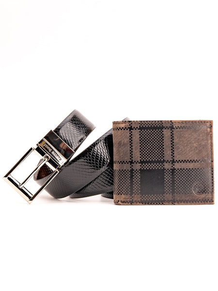 Bacca Bucci Premium Gift Combo: Classic Wallet & Stylish Belt in Elegant Wooden Box