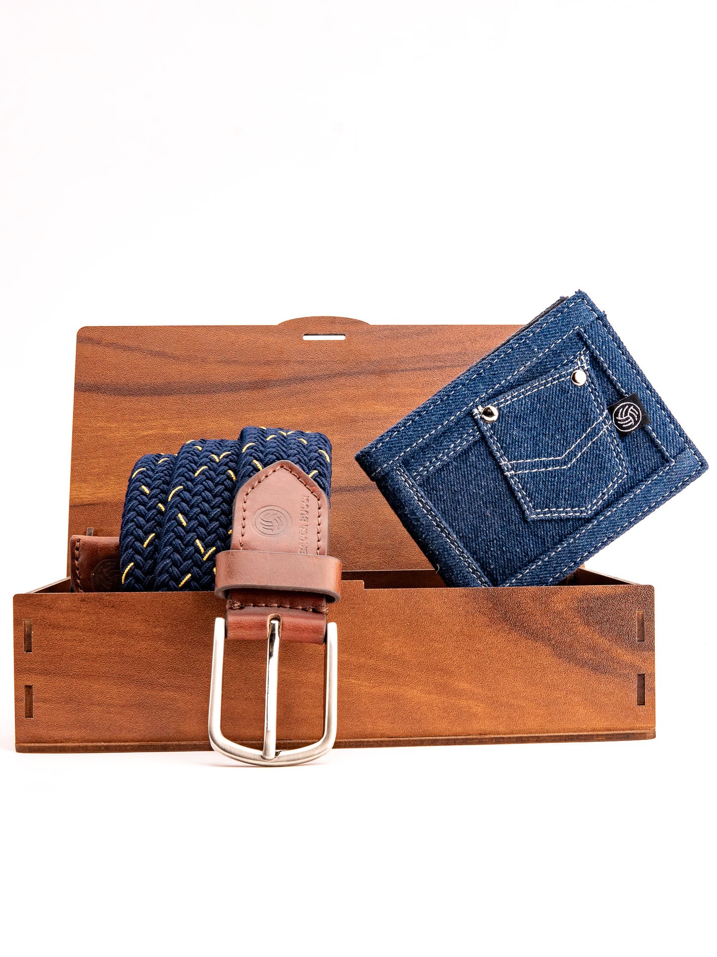 Bacca Bucci Premium Gift Combo: Classic Wallet & Stylish Belt in Elegant Wooden Box