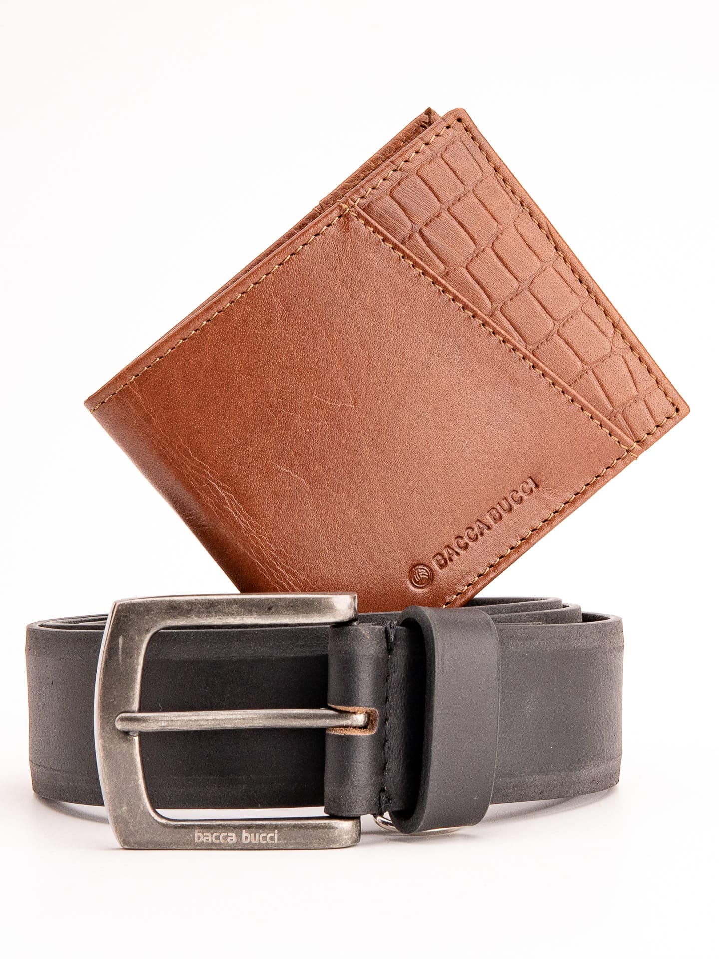 Bacca Bucci Premium Gift Combo: Classic Wallet & Stylish Belt in Elegant Wooden Box