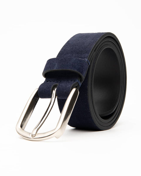 suede leather belts, blue belt