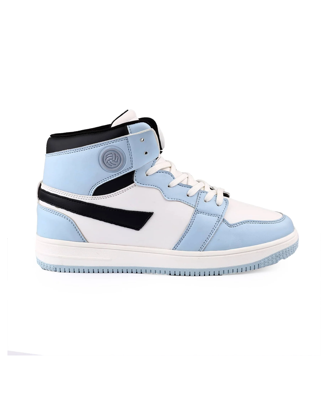 Bacca Bucci Femme High-Top Harmony Sneakers—Elegant Pastel Blue and Pink Women's Lace-Ups