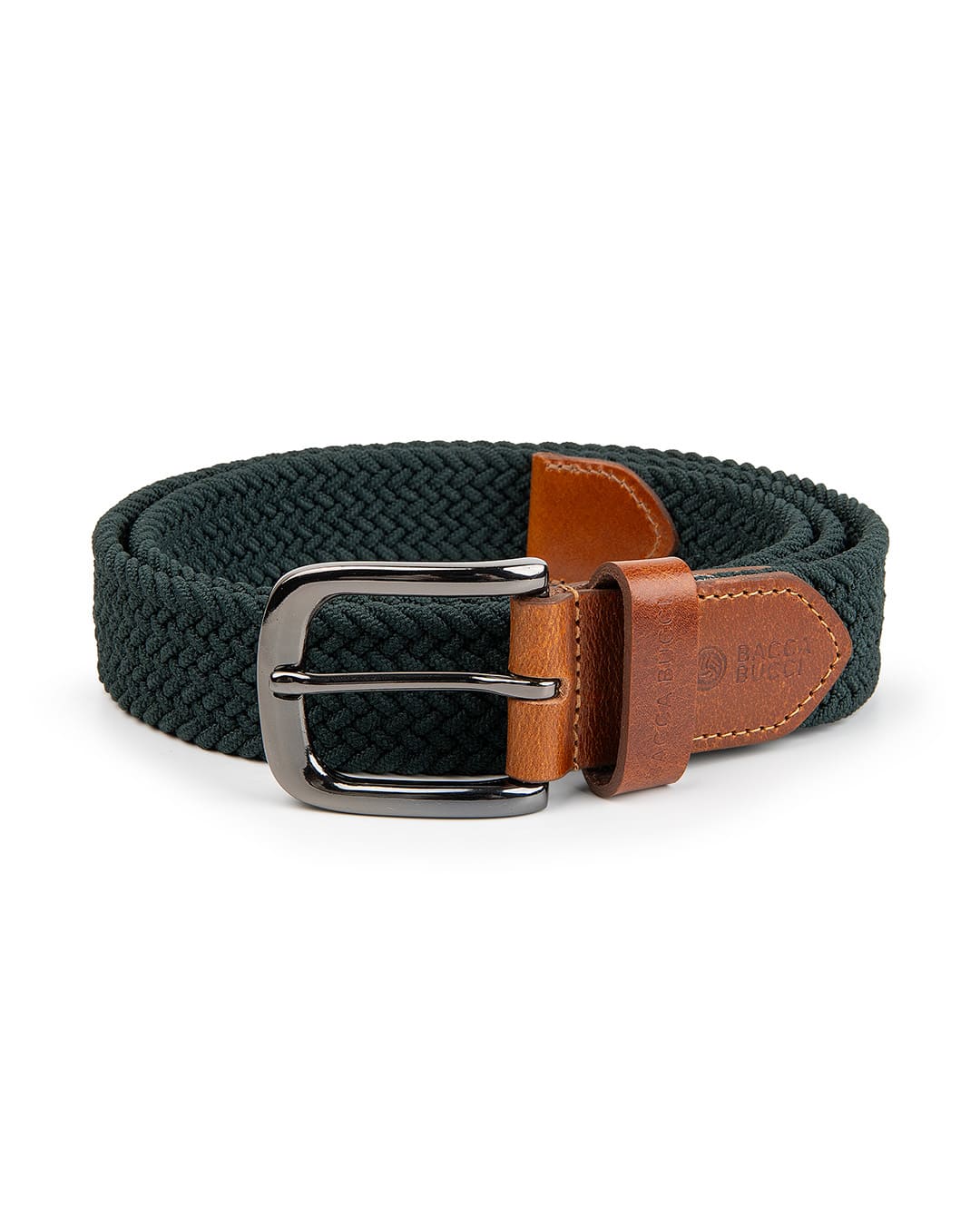 Bacca Bucci Men's Premium Elastic Braided Stretch Belt—Perfect for Golf, Casual, and Everyday Wear