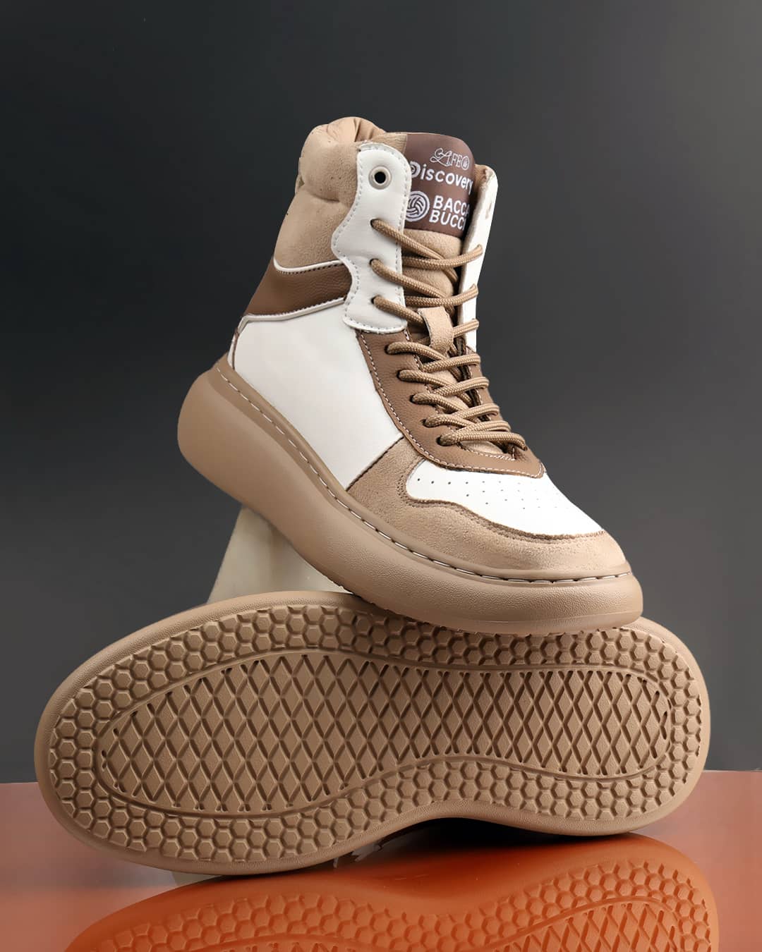 Bacca Bucci × Discovery Noir Women’s High-Top Sneakers