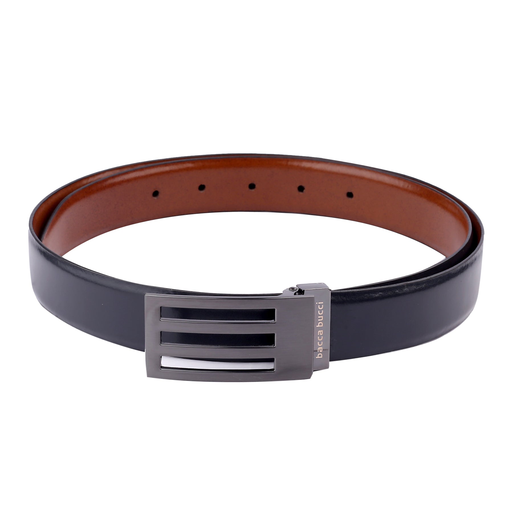 Bacca Bucci Reversible Dress belt with Genuine leather black & brown