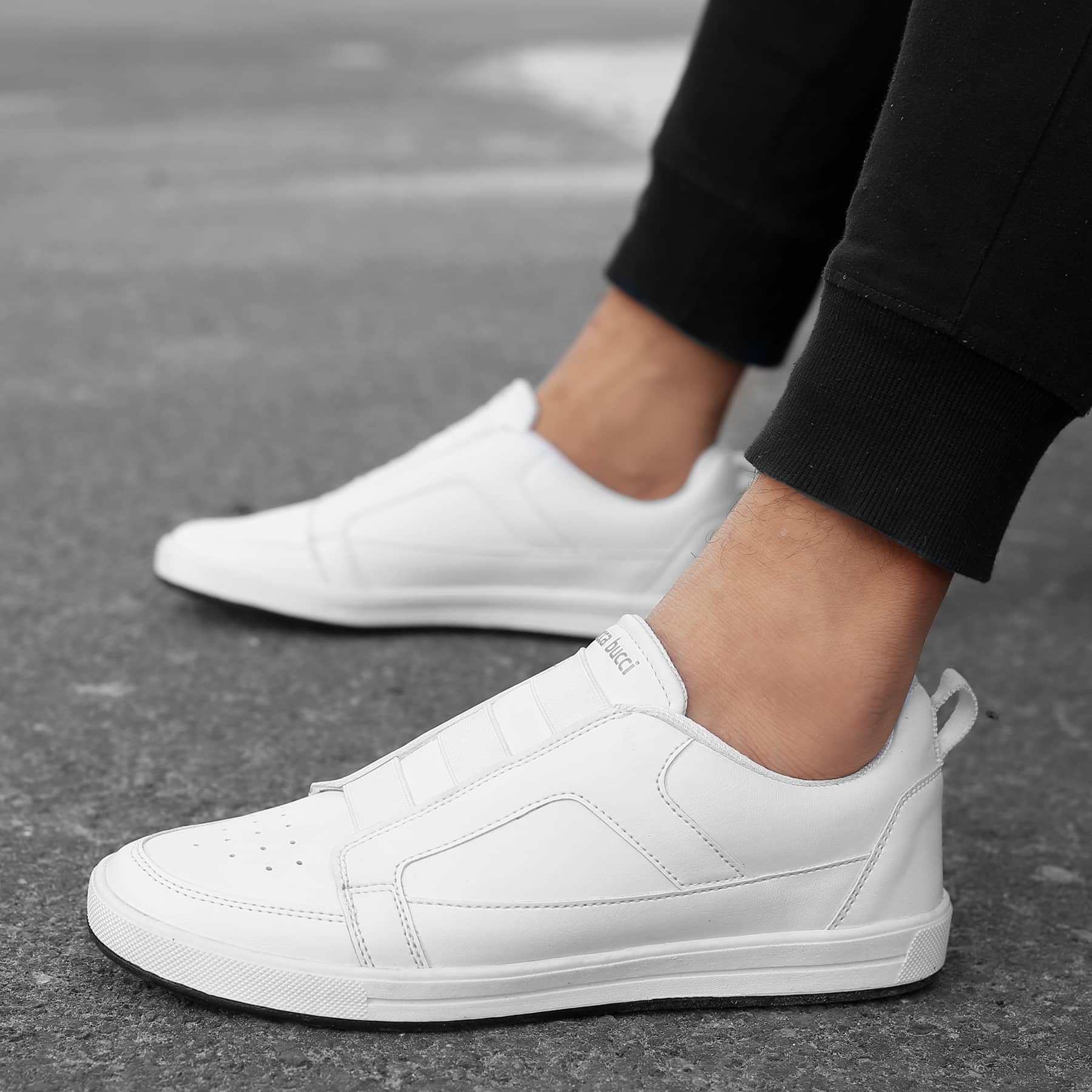 Bacca Bucci SMOKY White Flat Low-top Casual Shoes Sneakers