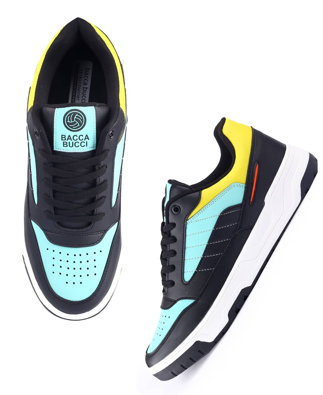 Bacca Bucci Downtown Dynamo Low-Top Sneakers: A Symphony of Style with Flat Outsole and Vibrant Color Blocking