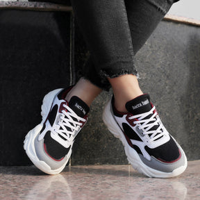 Bacca Bucci SPARK Low-top Platform ColorBlock Fashion Sneakers For Women | StreetWear Chunky Sneakers