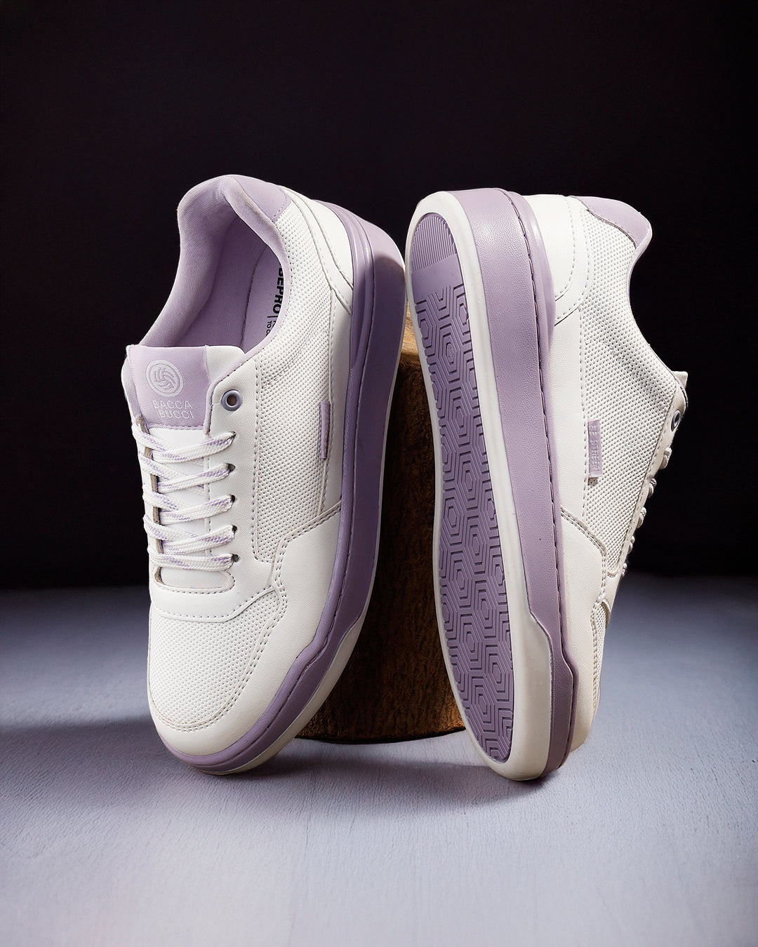 Bacca Bucci Women’s Vibe City Sneakers – Lavender and Blush Pink