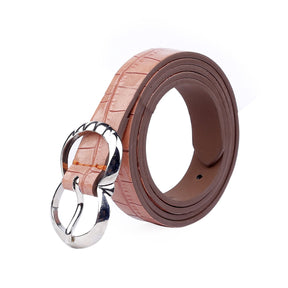 Bacca Bucci Women Leather Belts with Imported Nickle Free Buckle | Width : 20 MM | Croco Luster Belt
