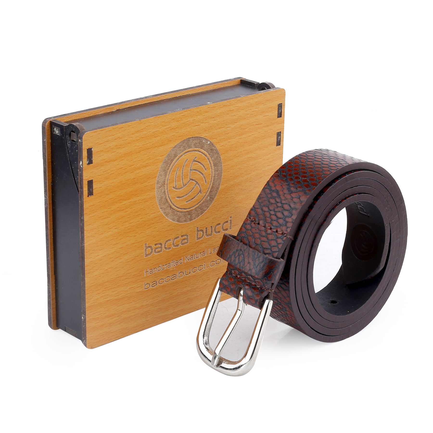 Bacca Bucci Women Genuine Leather Belts with Imported Nickle Free Buckle | Width : 28 MM | Two tone Finish Belt