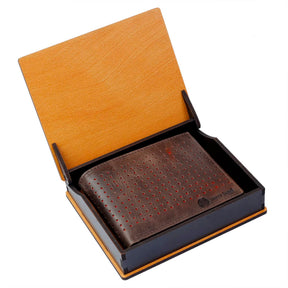 Bacca Bucci Leather Series Textured Bifold Wallet for Men